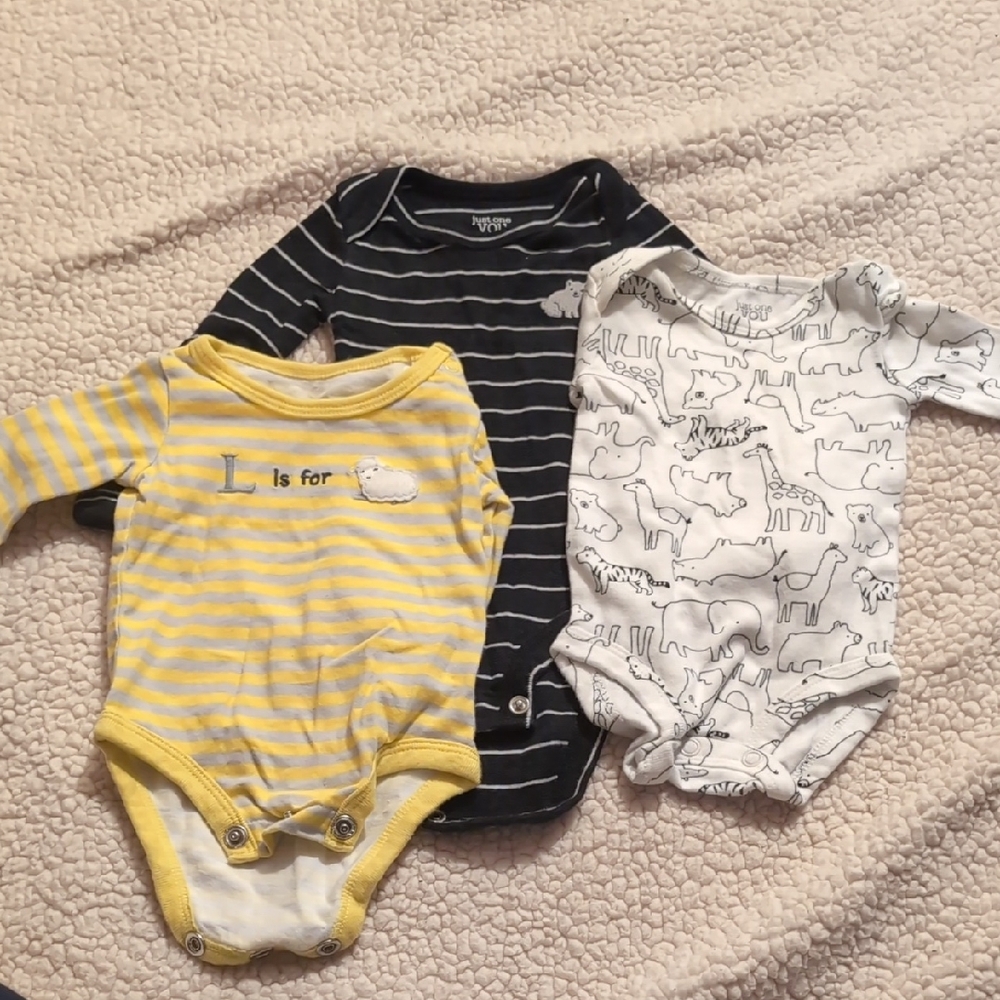 Carter's Vibrant Yellow and Blue Bodysuits